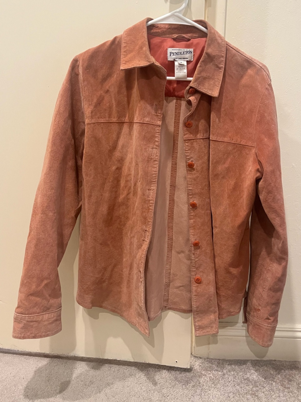 Pendleton Suede Button-Front Jacket in Warm Rust - Picture 2 of 8